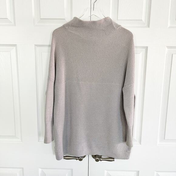 Free People Ottoman Slouchy Tunic Funnel Neck Sweater in Gray - Picture 8 of 8